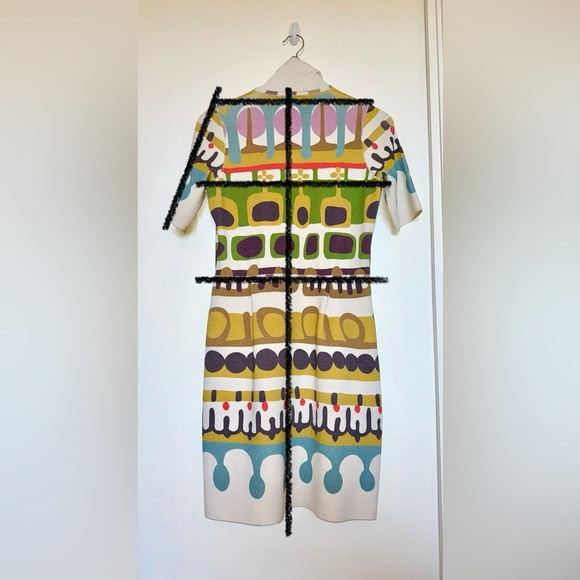 Chloe Multicolor Retro / Vintage Midi Dress (<3 this dress - fits perfectly!) - Picture 6 of 6